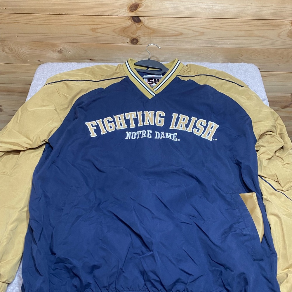 Vintage Notre Dame Pullover Size XL 58 Sports Brand Winderbreaker Embroidered